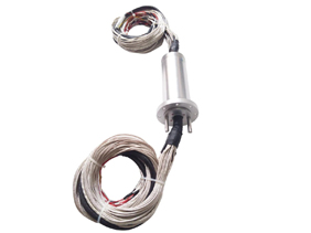 Flange intall slip ring for signal and power