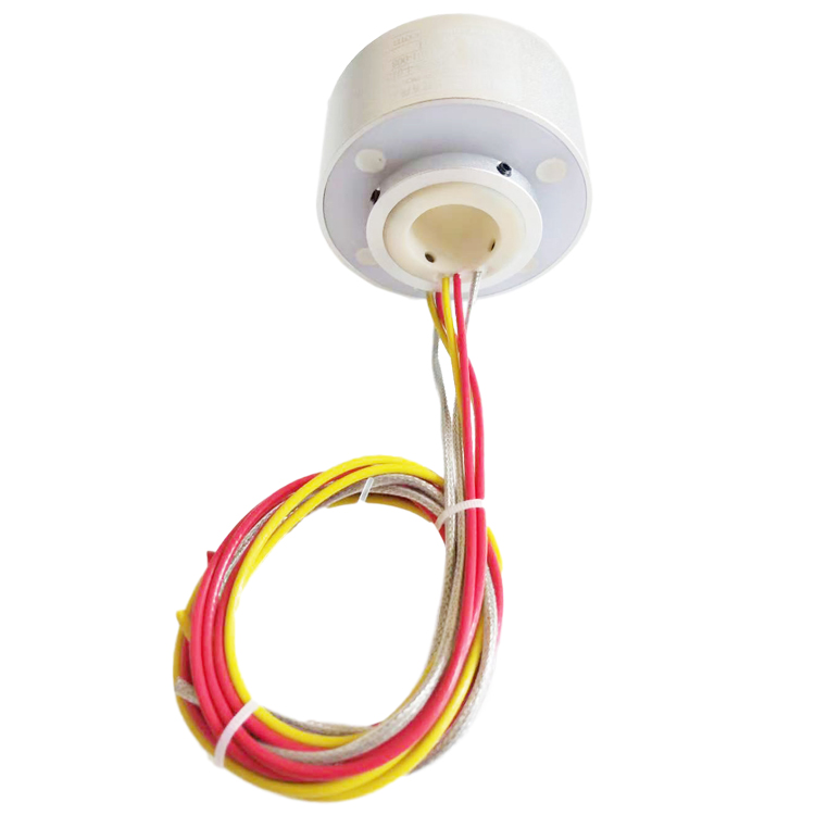 Through hole slip ring for packing machine