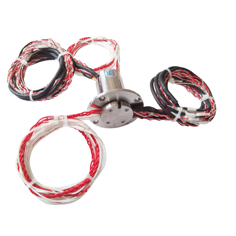 22mm flange 23 wires power combine signal slip ring
