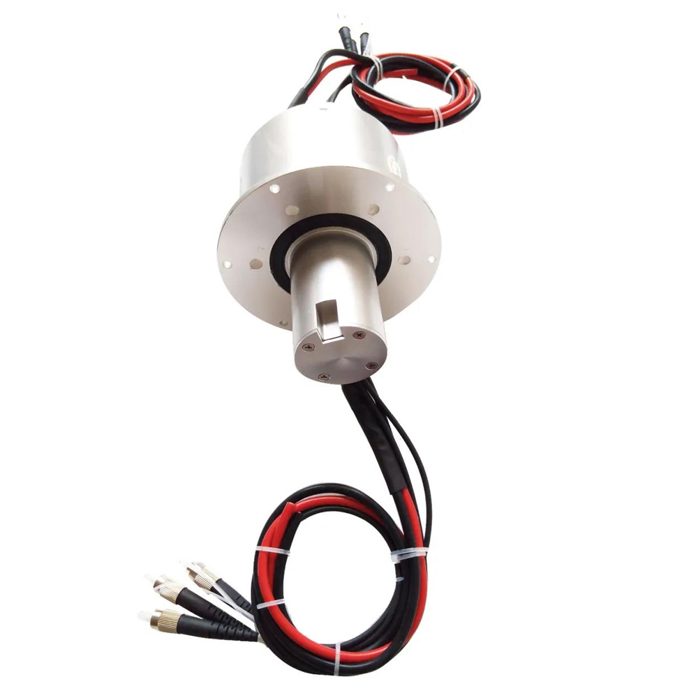 Fiber optic rotary joint combined slip ring