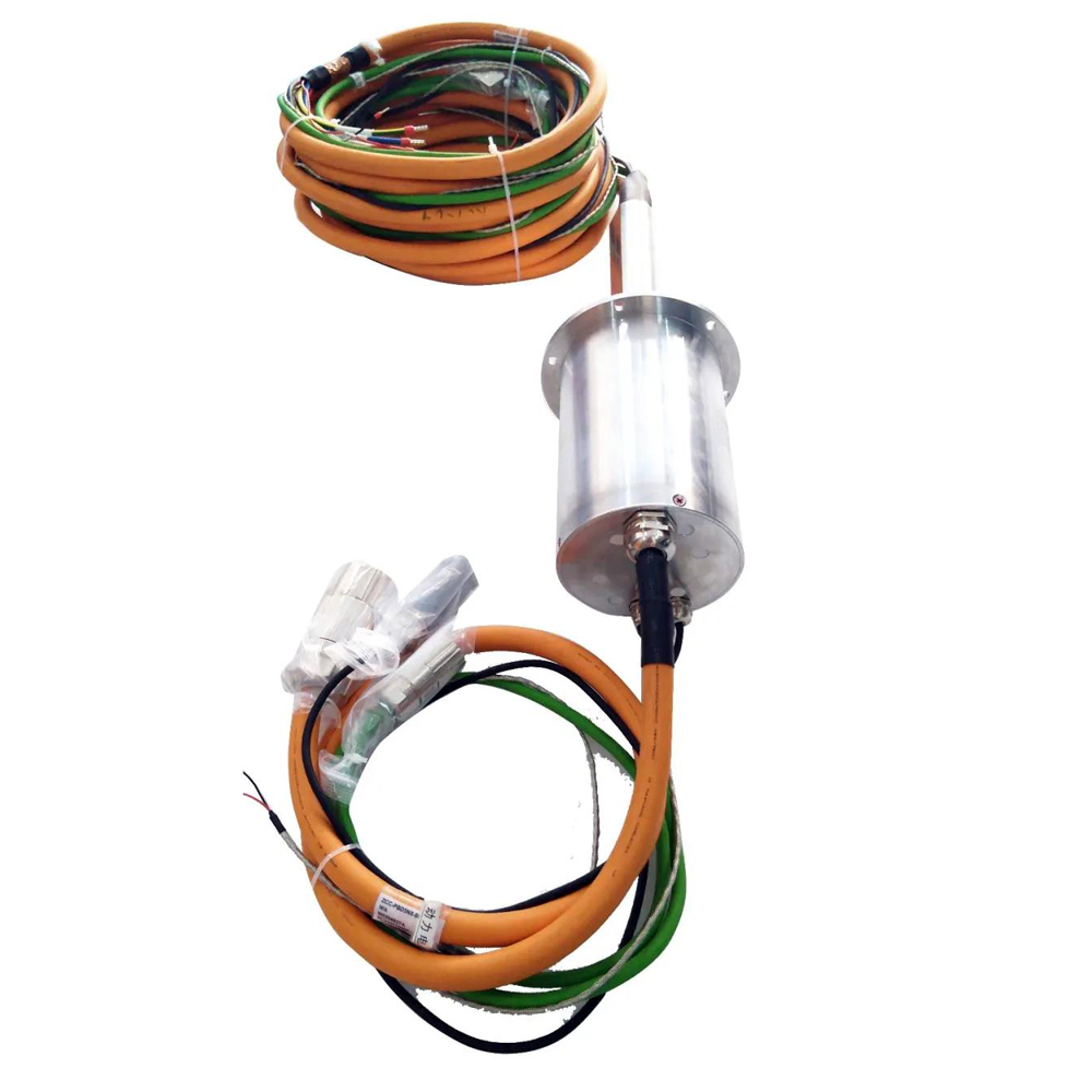 Fiber brush gold contact slip ring