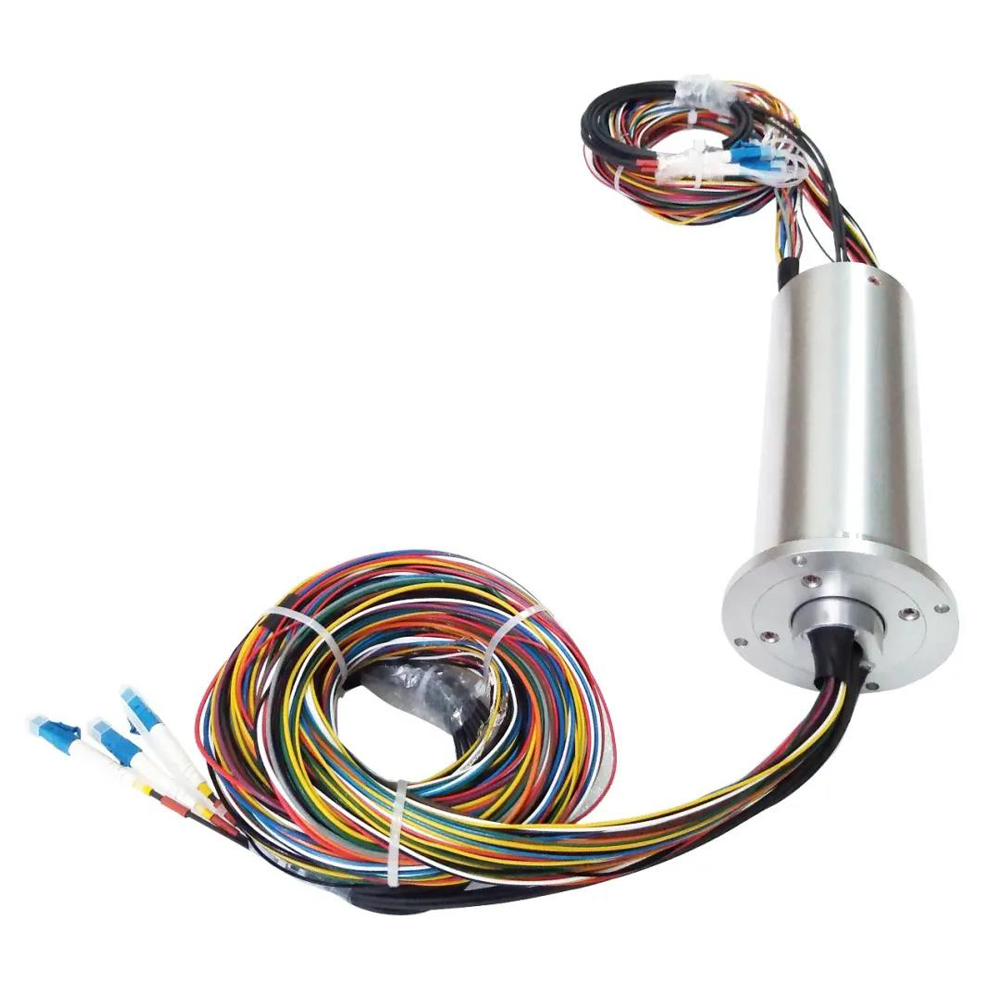 Ingiant fiber optic combined slip ring