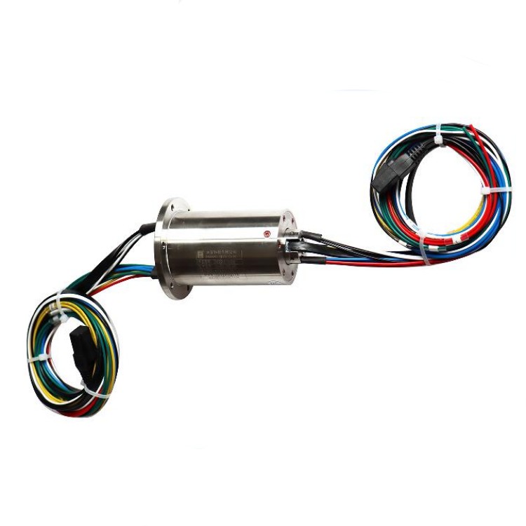 Ingiant through hole slip ring with flange for automation ma